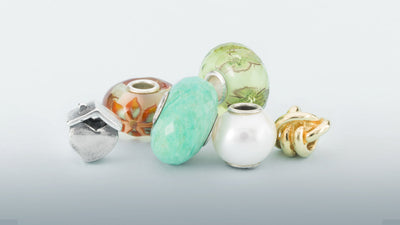Trollbeads beads in gemstone, pearl, glass, silver and gold