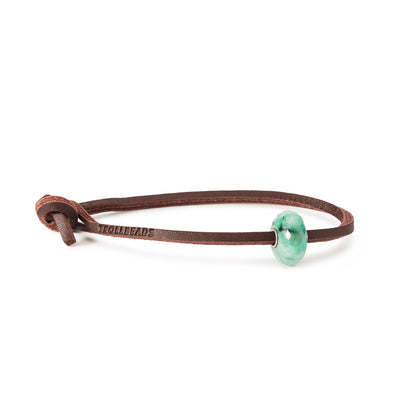 Amazonite Single Leather Bracelet