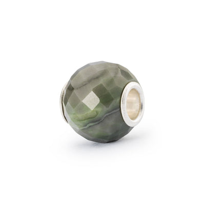 Round Green Calcite Facet Bead