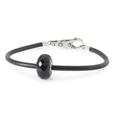 Black Onyx Leather Cord Bracelet