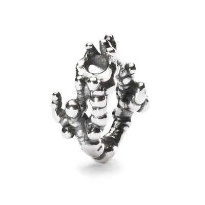 Coral Branch Bead, Silver