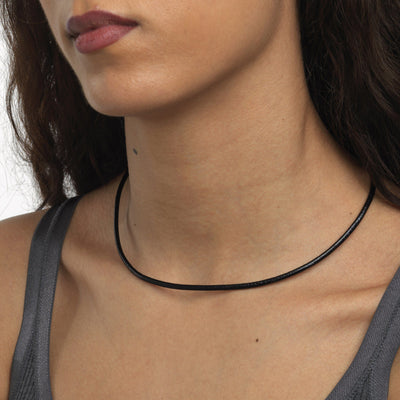 Leather Necklace Black - Trollbeads Canada