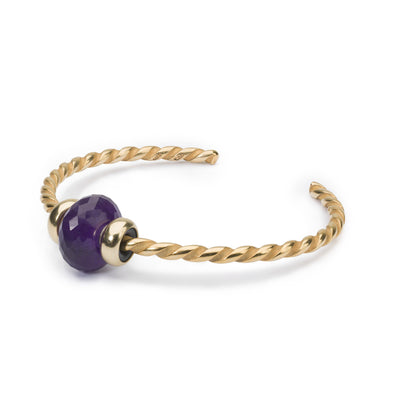 Twisted Gold Bangle with Amethyst - Trollbeads Canada