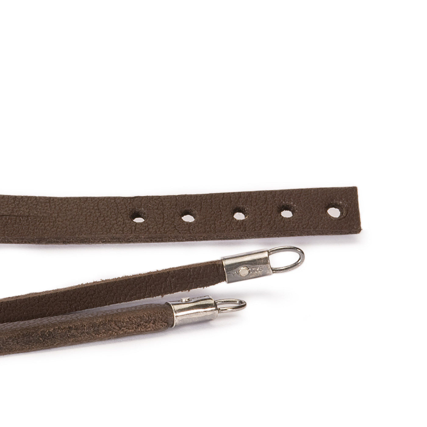 Leather Bracelet Brown/Silver - Trollbeads Canada