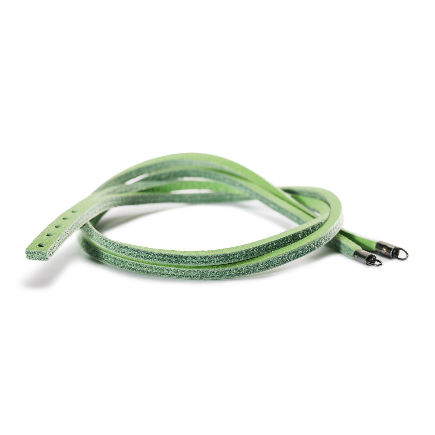 Leather Bracelet Green/Silver - Trollbeads Canada
