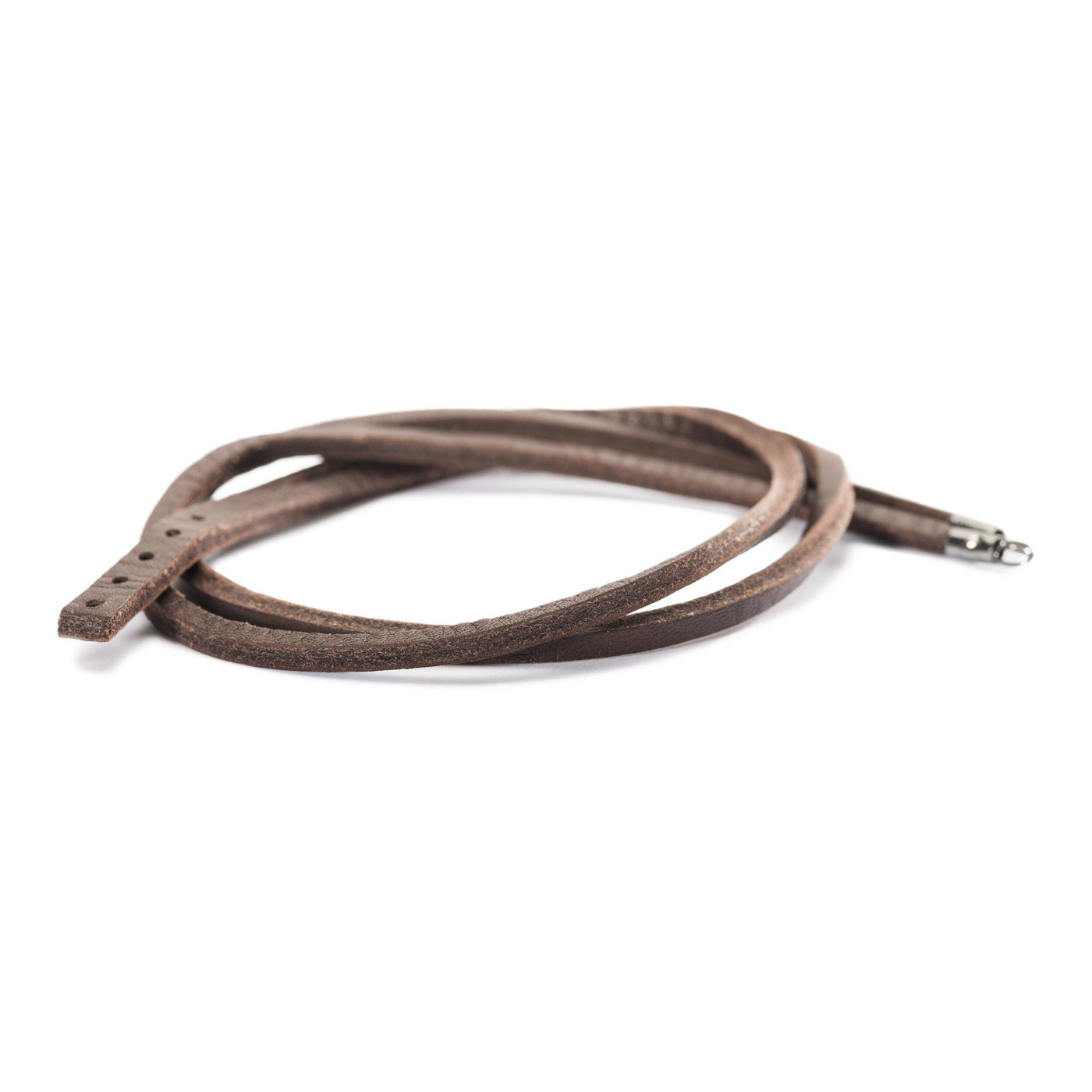 Leather Bracelet Brown/Silver - Trollbeads Canada