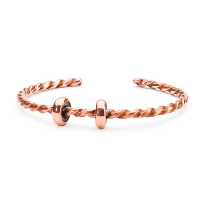 Twisted Copper Bangle with 2 x Copper Spacers - Trollbeads Canada