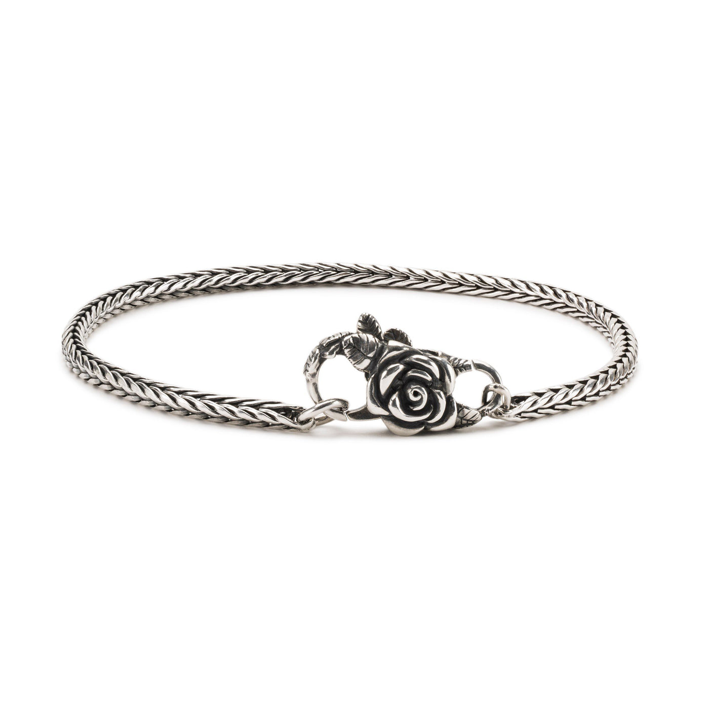Sterling Silver Bracelet with Rose Lock - Trollbeads Canada
