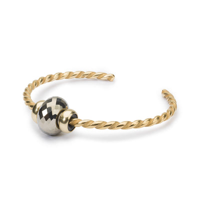 Twisted Gold Bangle with Pyrite - Trollbeads Canada