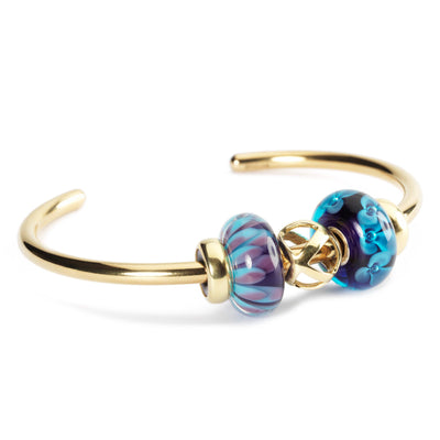 Gold Plated Bangle with 2 x Gold Spacers - Trollbeads Canada
