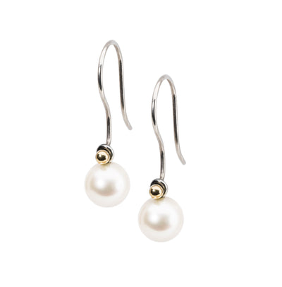 White Pearl Round Drops - Trollbeads Canada
